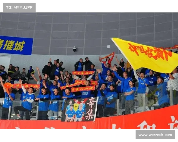 球迷挥舞旗帜助威，镇海队绝境中不放弃